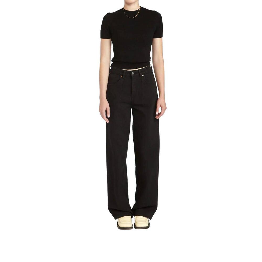 NEW DECADE STUDIO noel high rise jeans in black